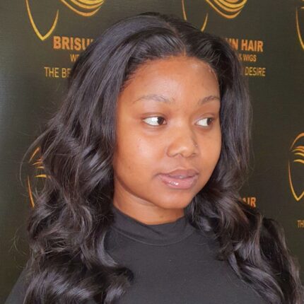 24inch Frontal lace wavy human hair wig