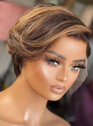 Home - Blonde highlight pixie