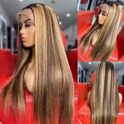 Glamorous Peruvian Ombre Highlight Glueless Wig