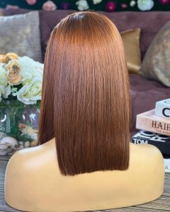 Frontal Glueless Brown Bob 12-16inch - myhaircase 17096667918835161