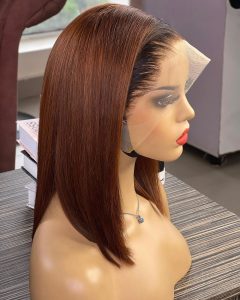 Frontal Glueless Brown Bob 12-16inch - myhaircase 17096667918835611