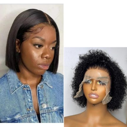 COMBO 8inch Frontal Bob And Frontal Short Curl